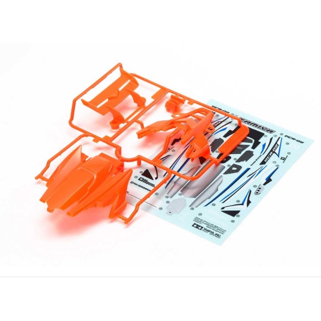 TAMIYA 95511 -Mini 4WD DCR-01 Body Parts Set (Fluorescent Orange)