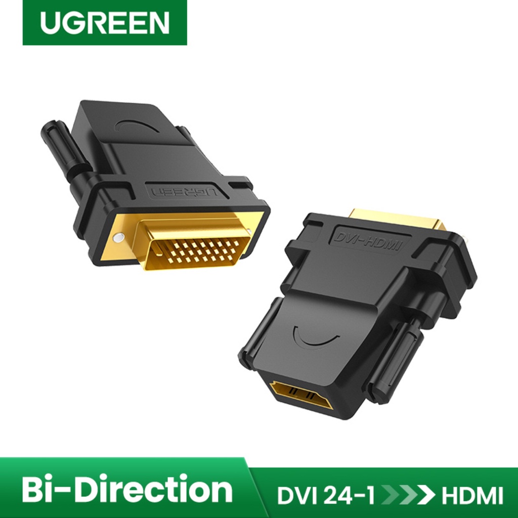 UGREEN อะแดปเตอร์ HDMI to DVI 24+1 Female to Male 1080P HDTV Converter ขั้วต่อ DVI