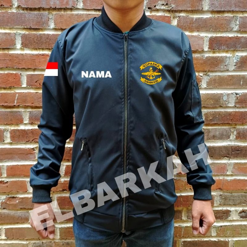 KOPASKA TNI โลโก้ BOMBER JACKET BOMBER JACKET CAN CUSTOMIZE ของคุณ OWN LOGO เสื้อแจ็คเก็ตบอมเบอร์กัน
