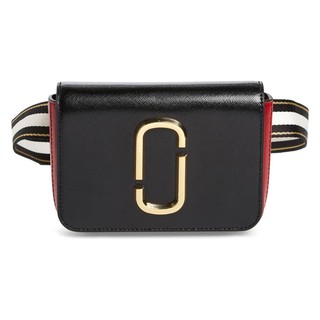 MARC JACOBS Hip Shot Convertible Crossbody Bag - BLACK/ RED ของแท้ พร้อมส่ง