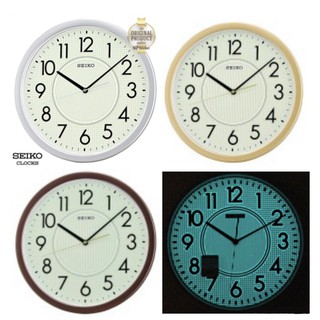 SEIKO นาฬิกาแขวน 14 นิ้ว หน้าปัดพรายน้ำ รุ่น QXA629 - QXA629G สีบอร์นทอง / QXA629S สีบอร์นเงิน / QXA629B สีไม้