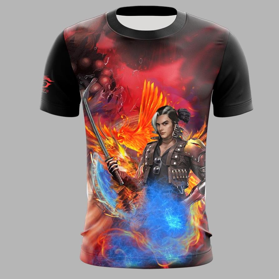 เสื้อยืด Hayato 3D Black Free Fire