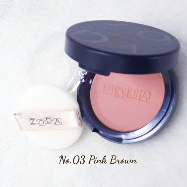 (การันตีของแท้💯%)ปัดแก้มโซดา Zoda Face Color Blusher 6g.#03 Pink Brown