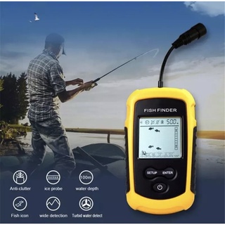 100M Depth Portable Fish Finder LCD Sonar Sensor Alarm Transducer Fishfinder