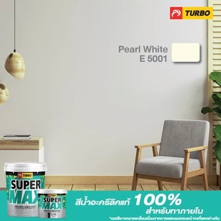 TURBO SUPERMAX สีน้ำด้าน ทาภายใน 5 กล.