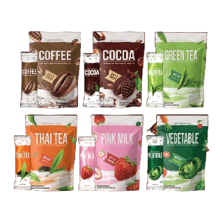 โกโก้ คุมหิว โกโก้ ไนน์ กาแฟ ไนน์ Cocoa Nine Nine Coffe ชาเขียว น้ำผัก นมชมพู ชาไทย 25 ซอง มี 6 รสชาติ