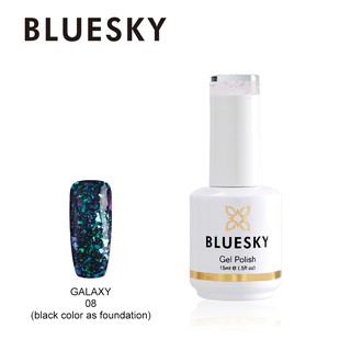 สีเจล สีเจลกาแล็คซี่ Bluesky gel polish Galaxy8 สีฟ้า