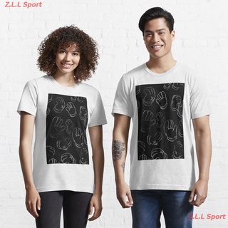 เสื้อยืดผ้าฝ้ายพิมพ์ลายZ.L.L Sport Hands X Essential T-Shirt เสื้อยืดผู้ชาย เสื้อยืดผู้หญิง เสื้อยืดเเฟชั่น เสื้อแนวสตรี