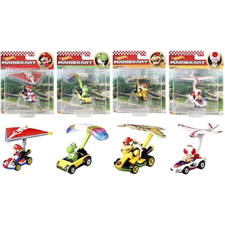 Hot Wheels Mario Kart Glider ฮอตวีล รถตัวละครมาริโอ้คาร์ทพร้อมเครื่องร่อน รุ่น GVD30 สินค้ามือ 1 ของแท้