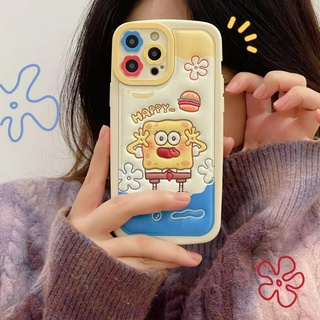 💕จัดส่ง24ชม TH💕iPhone 14 13 12 11 Pro Max เคส for เคสไอโฟน11 การ์ตูน บางเบาพกพาง่าย น่ารัก Spongebob เรียบง่าย Case