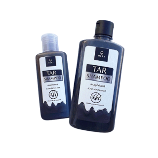 Tar สูตรมาตรฐานโรงพยาบาล มี อย. MELI Tar Shampoo แชมพูน้ำมันดินเข้มข้น รักษารังแค -หนังศีรษะลอก - สะเก็ดเงิน กลิ่นหอม