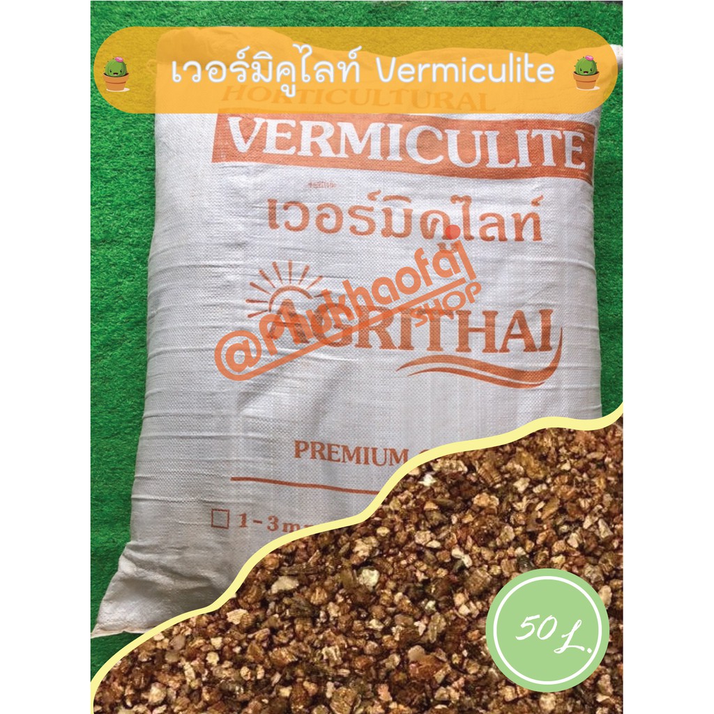 ล็อตใหม่‼️เวอร์มิคูไลท์  Vermiculite ‼️สินค้านำเข้า‼️แบ่งกระสอบ 50 ลิตร  วัสดุปลูกแคคตัส  ไม้อวบน้ำ กุหลาบหิน ไม้ใบ