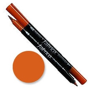 ปากกาเพ้นส์ผ้า สีส้ม (1 ด้ามมี 2 หัว)