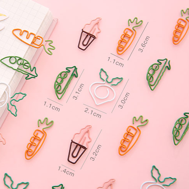 Creative Metal Carrot Paper Clip Peculiar Bookmark Holder - รูปที่ 2