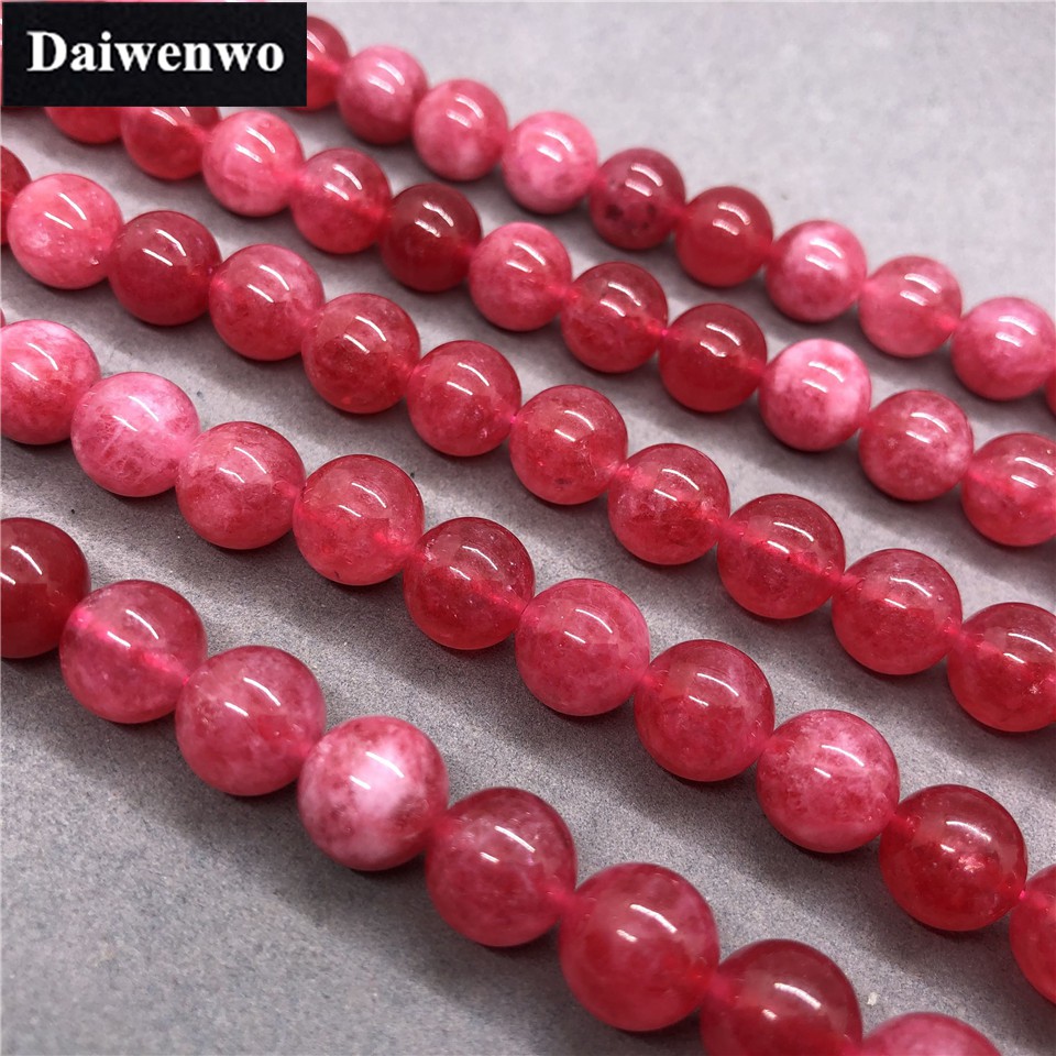 5A หินธรรมชาติอาร์เจนตินา Rhodonite ลูกปัด 6/8/10 มม.Diy สําหรับเครื่องประดับอุปกรณ์เสริม