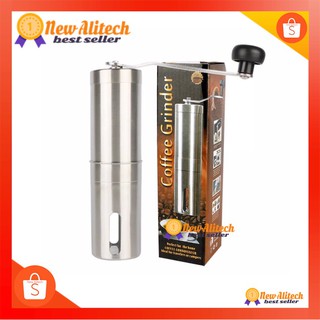 (Silver) Stainless Steel hand Coffee Grinder เครื่องบดกาแฟแฟชั่นสแตนเลสแบบใช้มือ