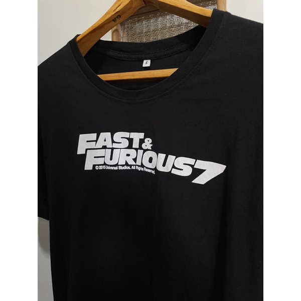 เสื้อภาพยนตร์ FAST & FURIOUS 7 MOVIE PROMO (2015) Size S มือ2
