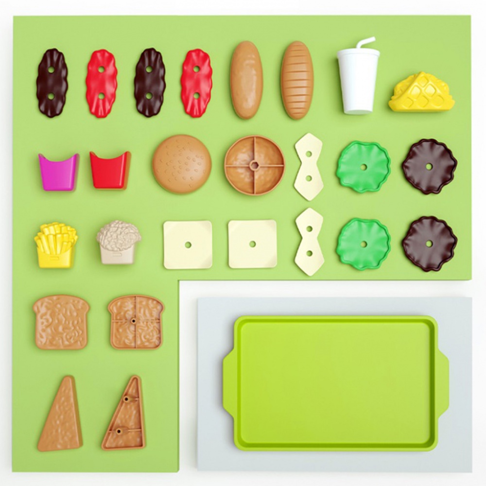 ชุดของเล่นแซนวิชเฟรนช์ฟรายส์ เบอร์เกอร์ อาหารจําลอง DIY สําหรับเด็ก 9 ชิ้น ต่อชุด ราคา ถูกที่สุด ดีลบีเคเค แกลเลอรีภาพที่ 4