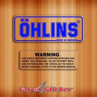 สติกเกอร์สีฟ้า Ohlins Shock