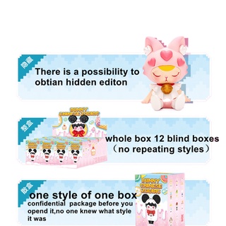 Original Pop Mart Bunny Twelve Zodiac Series กล่องตาบอดของเล่นตุ๊กตาระบุรูปแบบการ์ตูนน่ารักของขวัญ