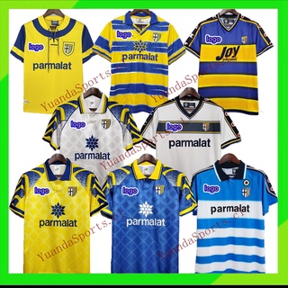 เสื้อกีฬาแขนสั้น ลายทีมชาติฟุตบอล Parma 01 02 03 98 99 93 95 ชุดเหย้า สไตล์เรโทร