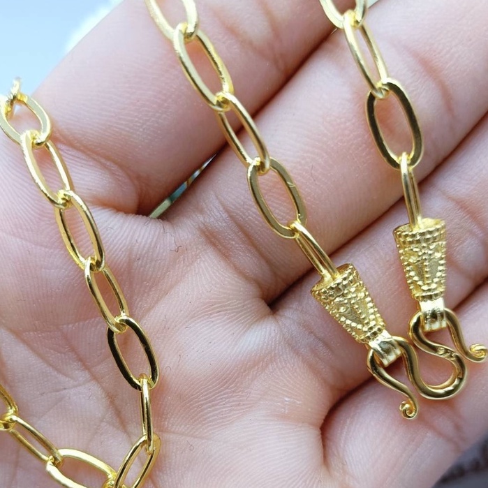 jewelryshop365K314 สร้อยคอ ลายโซ่ฝรั่ง สร้อยทอง สร้อยพระ ไมครอนแท้24k ทองปลอม ทองโคลนนิ่ง เหมือนจริงที่สุด