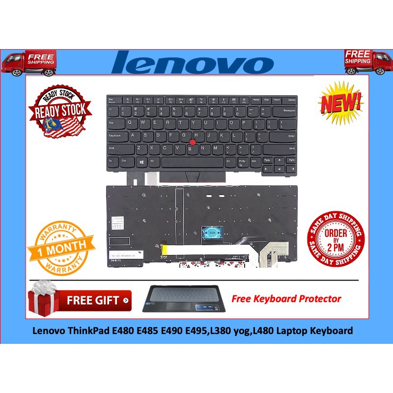 🇲🇾🎁 🎁Lenovo ThinkPad E480 T490 01YP360 01YP520 01YP280 01YP440 SN20P33310 PK131668200 แป้นพิมพ์แล็ปท