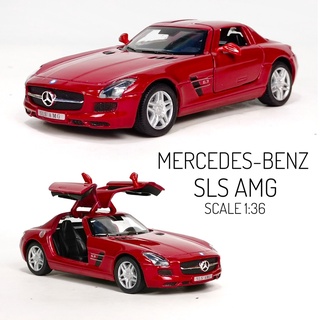 รถของเล่น โมเดลรถสะสม  โมเดลรถเหล็ก​รถเบนซ์​ Mercedes Benz SLS AMG สเกล 1:36