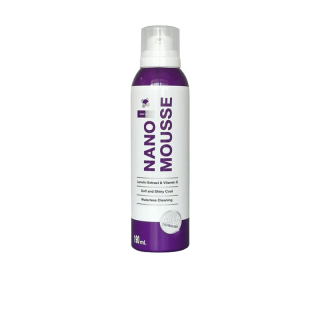 Nano Mousse แชมพูอาบแห้ง มูสอาบน้ำแห้ง สูตรไม่ต้องล้างน้ำ ลดกลิ่นตัว สำหรับสุนัข แมว กระต่าย (190 มล./ขวด)