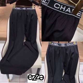 CHANEL LOGO TROUSERS