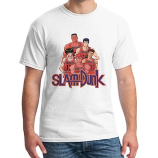 อะนิเมะ Slam Dunk เสื้อยืดคอกลม  เสื้อยืด Sakuragi Hanamichi And Friends Basketballs