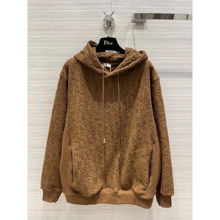 CHRISTIAN DIOR OBLIQUE HOODED SWEATSHIRT, RELAXED FIT เสื้อกันหนาวแขนยาว ฮู้ดดี้ แบรนด์คริสเตียนดิออร์ ลายปั๊มตัวหนังสือ