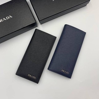 กระเป๋าสตางค์ Prada Hi end  ใบยาว มีช่องซิป ใส่บัตรได้หลายใบ