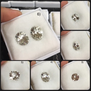 (ลดแรง 50 เปอร์เซ็นต์)o WHITE TOPAZ โทพาซขาวแท้ เนื้อใส ไฟดีเว่อร์ ราคาเบาๆ ไม่พอใจยินดีคืนเงินจ้า