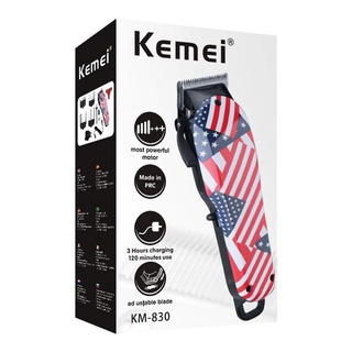 Kemei แบตตาเลี่ยน ปัตตาเลี่ยนตัดผม ปัตตาเลี่ยนตัดผมไร้สาย ปัตตาเลี่ยนไร้สาย เครื่องตัดผม ที่ตัดผม รุ่น KM-830