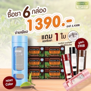 "ส่งไวมาก" ชามาเต 6 กล่อง แถมขวดกรองชา  YERBA MATE ชามาเชอร์ ของแท้100% จากบริษัท