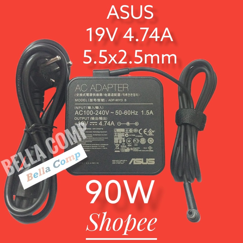 Asus ADP-90YD B PA-1900-30 19V 4.74A 90W 5.5X2.5MM แล็ปท็อปอะแดปเตอร์ชาร์จสําหรับ Asus A53S A8J Q550