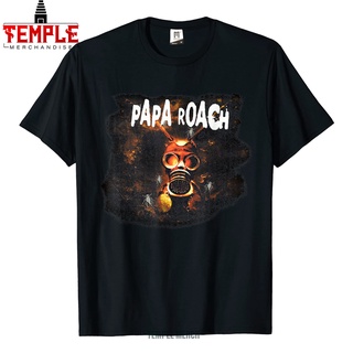 เสื้อยืด พิมพ์ลาย Papa Roach Band Gasmask