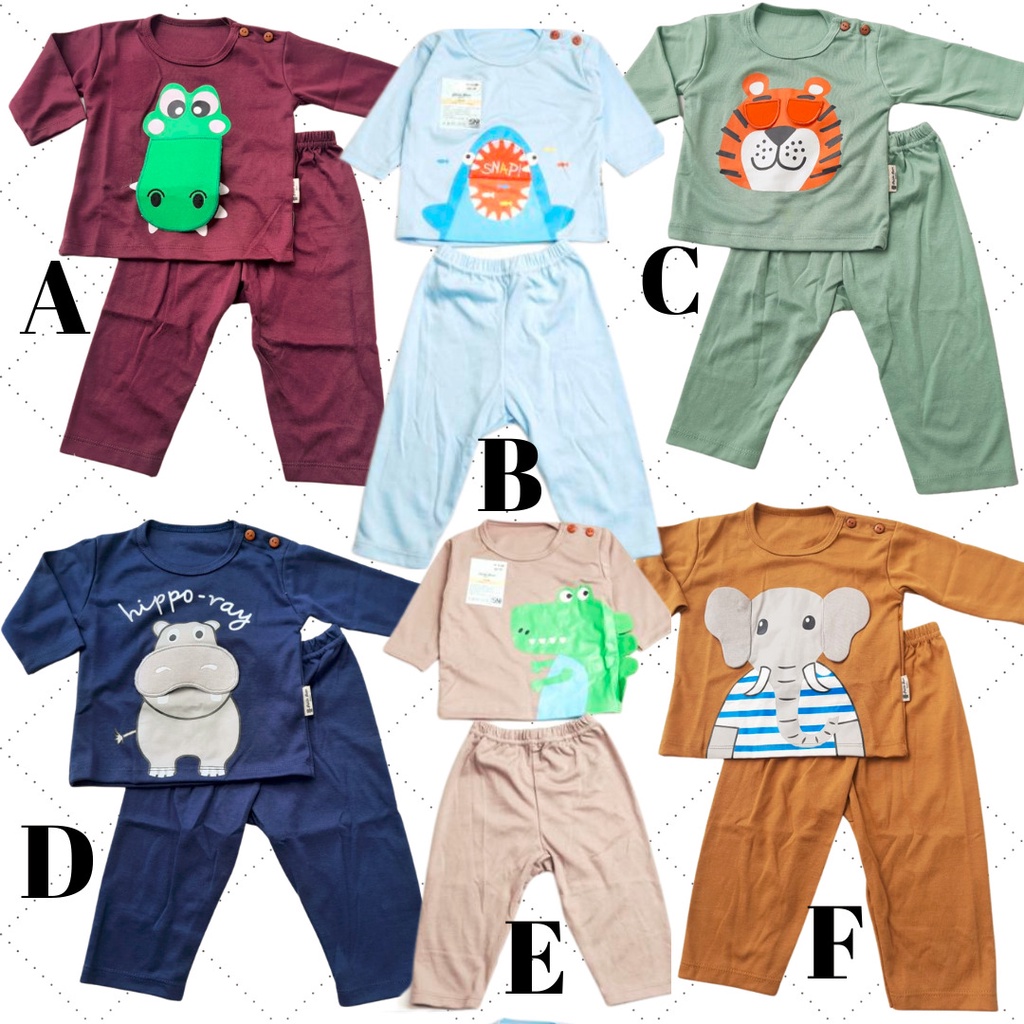 Baby Boy Kids Animal Application Pyjamas M459 Petite Bear GK