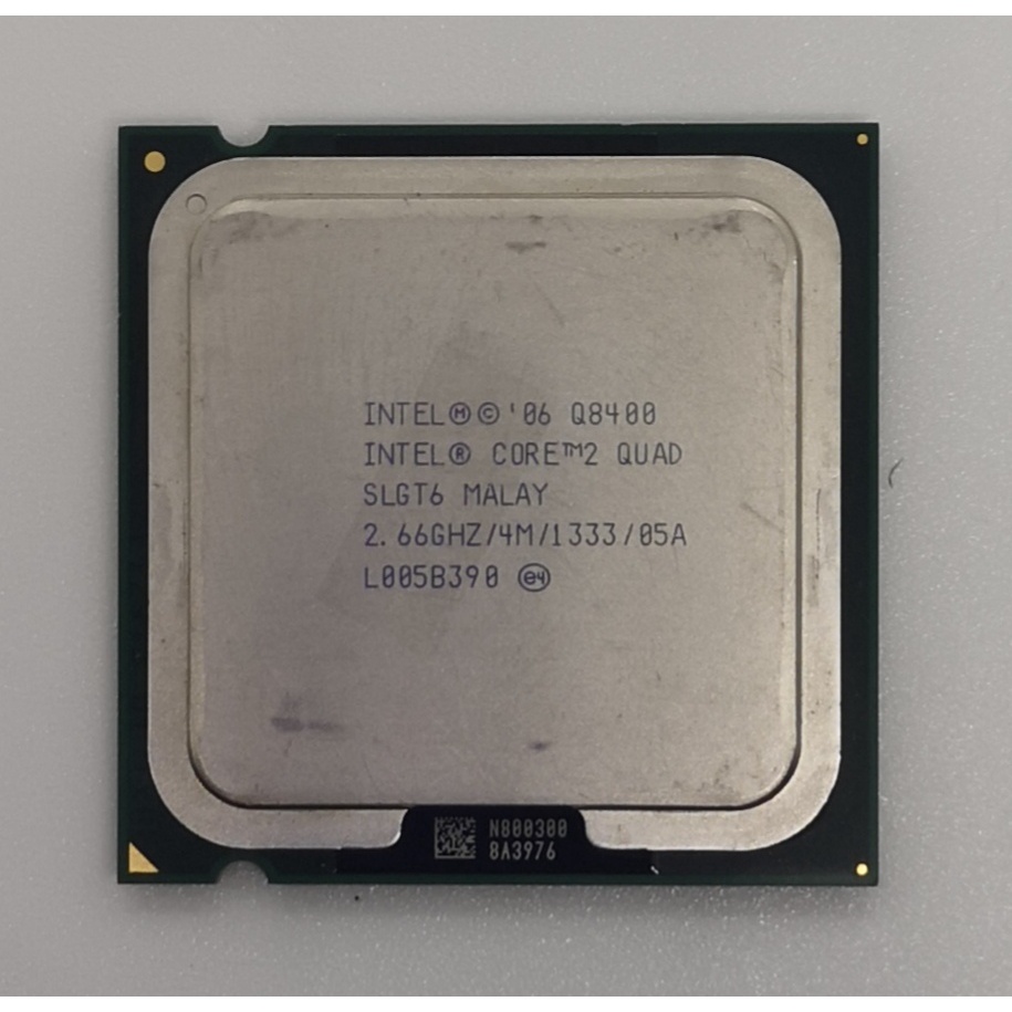 Intel มือสอง® โปรเซสเซอร์ CPU CoreTM2 Quad Q8400 / LGA775 / 4 Core 4 Thread / วางความร้อนฟรี / ❌ กรา