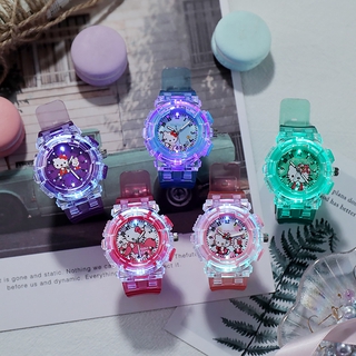 นาฬิกาเด็ก การ์ตูนเคทีนาฬิกาChildrens Watch Cartoon Watch The Light-Emitting Children Watch CartoonKTCat Watch Electronic Watch