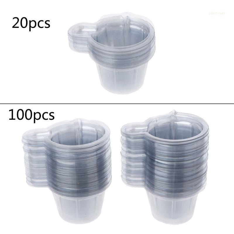 san* 100Pcs 40ML Plastic Disposable Cups Dispenser For DIY Epoxy Resin Jewelry Making