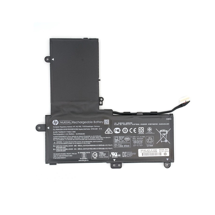 Battery Notebook HP TPN-W117 C128 NU03XL HSTNN-UB6V 844201-855 11.55V 3615mAh