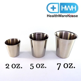 แก้วน้ำสแตนเลส 2 oz. / 5 oz. / 7 oz. Stainless Medicine Glass