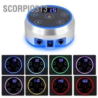 Scorpio313 เครื่องสัก พาวเวอร์ซัพพลาย 100-240V สีสันสดใส