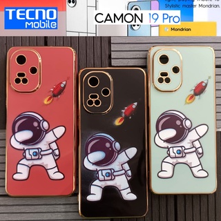 เคส ขอบยางทอง TPU 3D Pattern Case กันเลนส์กล้อง ( คละลาย ) สำหรับ TECNO CAMON 19 Pro 5G