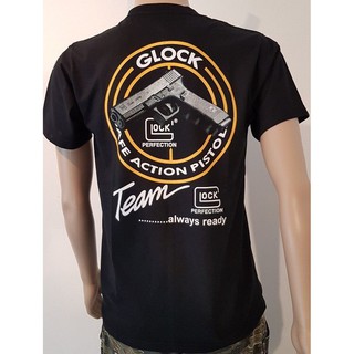 เสื้อยืดสีขาวสต็อกพร้อมทั้งปี Glock 9Mm รอบคอ plus ขนาดผู้ชาย tshirt gildan cotton tees เพาะกายชายเสื้อยืดวันเกิดS-4XL