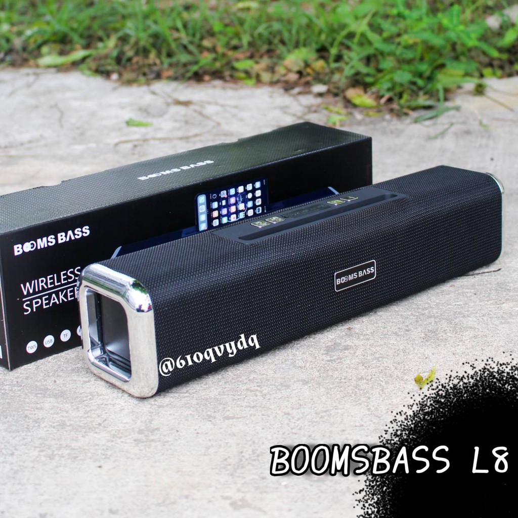 ลำโพงบลูทูธ BOOMSBASS รุ่น L8  ลำโพงแท้ ซัพเบสแท้ รองรับ TF Card/USB/AUX/FM/Bluetooth CONNECT 2 ตัว[ ถ่ายจากสินค้าจริง]