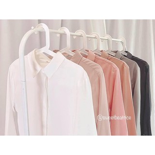 พร้อมส่ง 🎀 เสื้อเชิ้ตสไตล์เกาหลี ผ้านิ่มมากก รีดง่าย ใส่สบายสุดๆ เบสิคเชิ้ต Sweet Beatrice Daily basic bouse เสื้อทำงาน