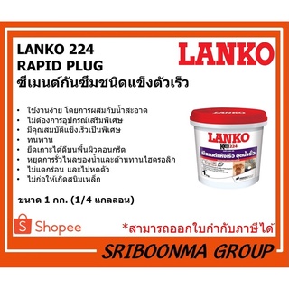 LANKO 224 RAPID PLUG | ซีเมนต์กันซึมชนิดแข็งตัวเร็ว อุดน้ำรั่ว | ขนาด 1 กก.